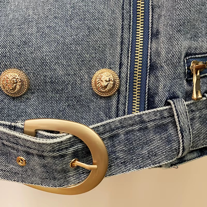 Golden Edge Denim Jacket